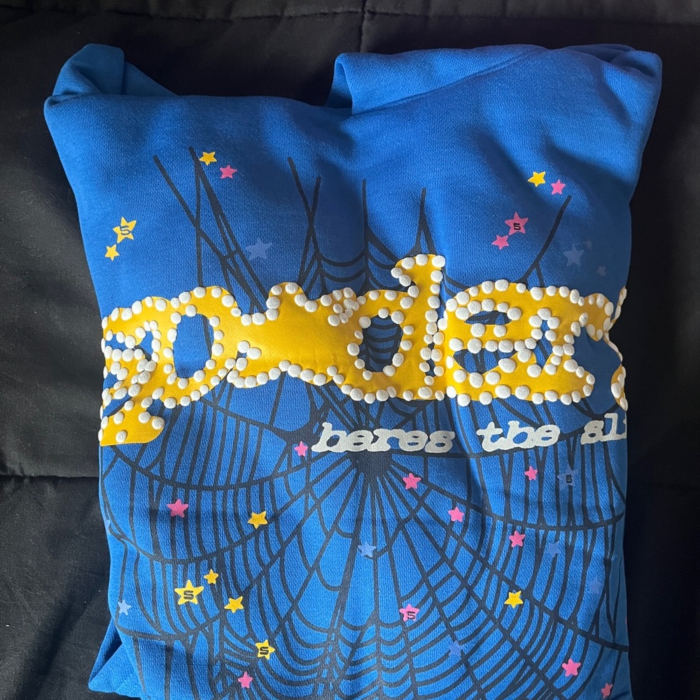Sp5der hoodie Tc blue